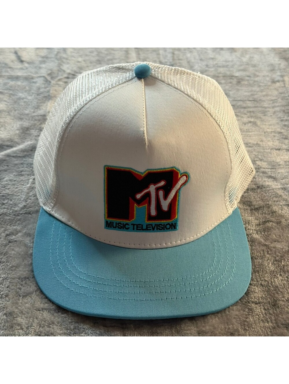 Headgear Classics MTV 1981 Trucker Hat Blue White Adjustable Snapback Men's